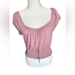 Active USA Pink Off the Shoulder Blouse